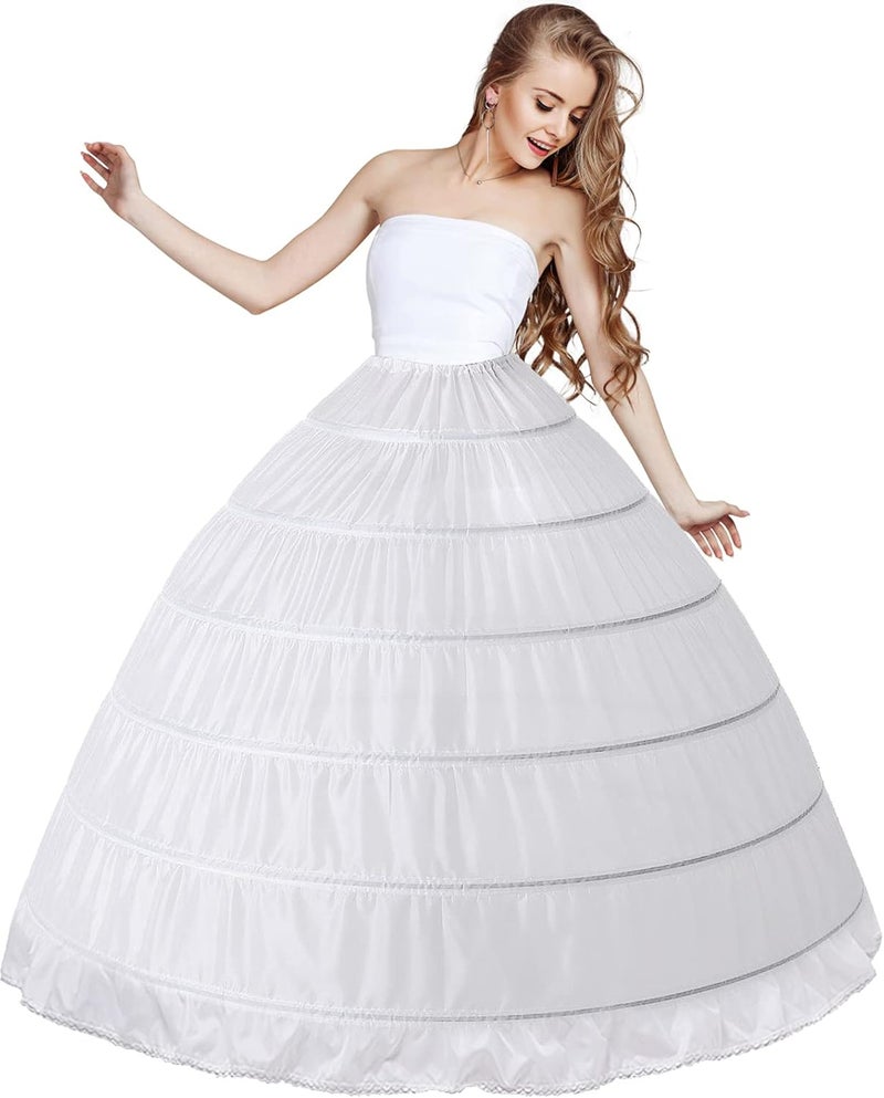 SHEJIZE Women’s Petticoat Skirt Crinoline for Girls Hoop Skirt Petticoat Underskirt Half Slips - Image 1